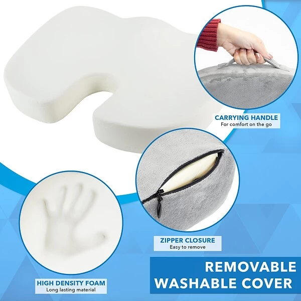 Mount-It! ErgoActive Memory Foam Seat Cushion, Gray (MI-1101) 5 Mount-It! ErgoActive Memory Foam Seat Cushion, Gray (MI-1101) - Image 5