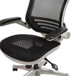 Flash Furniture Warfield Ergonomic Mesh Swivel Mid-Back Executive Office Chair, Black With Graphite Silver Frame (BL8801XBKGR) -Home furniture sp133535054 s7