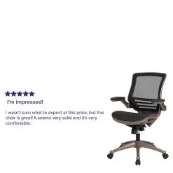 Flash Furniture Warfield Ergonomic Mesh Swivel Mid-Back Executive Office Chair, Black With Gold Frame (BL8801X) -Home furniture sp133535086 s7