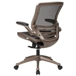 Flash Furniture Warfield Ergonomic Mesh Swivel Mid-Back Executive Office Chair, Black With Gold Frame (BL8801X) -Home furniture sp133535089 s7