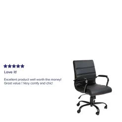 Flash Furniture Whitney Ergonomic LeatherSoft Swivel Mid-Back Executive Office Chair, Black/Black (GO2286MBKBK) 11 Flash Furniture Whitney Ergonomic LeatherSoft Swivel Mid-Back Executive Office Chair, Black/Black (GO2286MBKBK) -Home furniture sp133536218 s7