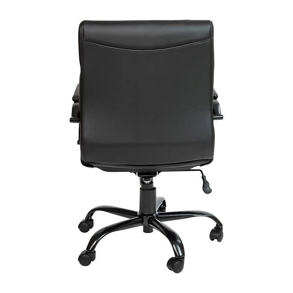Flash Furniture Whitney Ergonomic LeatherSoft Swivel Mid-Back Executive Office Chair, Black/Black (GO2286MBKBK) 7 Flash Furniture Whitney Ergonomic LeatherSoft Swivel Mid-Back Executive Office Chair, Black/Black (GO2286MBKBK) - Image 7