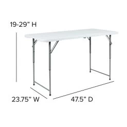 Flash Furniture Folding Table, 47.5"L X 23.75"W, Granite White (RB2448ADJ2) 12 Flash Furniture Folding Table, 47.5"L X 23.75"W, Granite White (RB2448ADJ2) -Home furniture sp133536634 s7