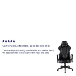 Flash Furniture X20 Ergonomic LeatherSoft Swivel Reclining Gaming Chair, Gray (CH1872301GY) 10 Flash Furniture X20 Ergonomic LeatherSoft Swivel Reclining Gaming Chair, Gray (CH1872301GY) -Home furniture sp133542159 s7
