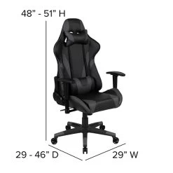 Flash Furniture X20 Ergonomic LeatherSoft Swivel Reclining Gaming Chair, Gray (CH1872301GY) 12 Flash Furniture X20 Ergonomic LeatherSoft Swivel Reclining Gaming Chair, Gray (CH1872301GY) -Home furniture sp133542165 s7