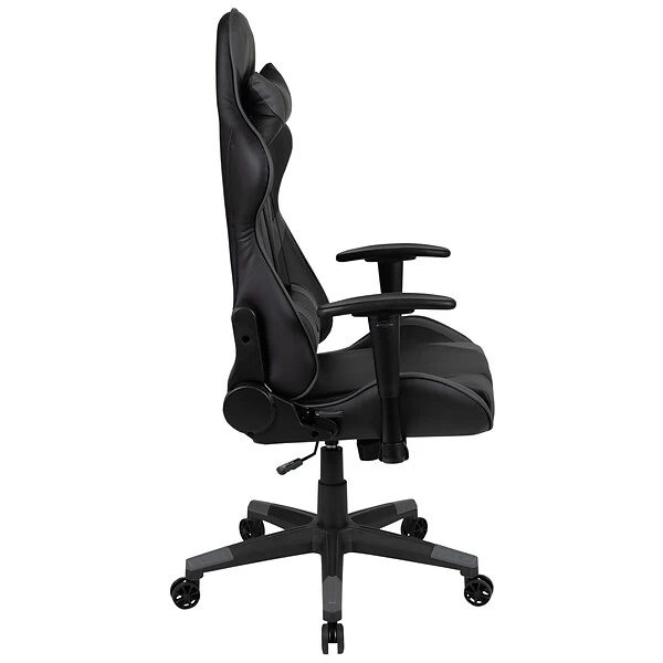 Flash Furniture X20 Ergonomic LeatherSoft Swivel Reclining Gaming Chair, Gray (CH1872301GY) 8 Flash Furniture X20 Ergonomic LeatherSoft Swivel Reclining Gaming Chair, Gray (CH1872301GY) - Image 8