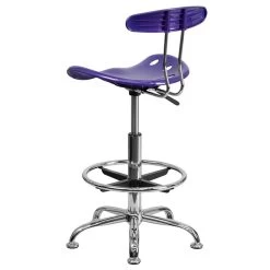 Flash Furniture Low Back Polymer Drafting Stool With Tractor Seat, Vibrant Violet (LF215VIOLET) -Home furniture sp134594254 s7