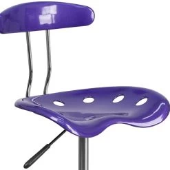 Flash Furniture Low Back Polymer Drafting Stool With Tractor Seat, Vibrant Violet (LF215VIOLET) -Home furniture sp134594255 s7