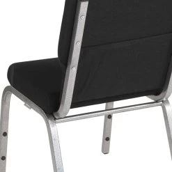 Flash Furniture HERCULES™ Fabric Stacking Church Chair, Black, Silver Vein Frame (XUCH60096BKSV) -Home furniture sp134594455 s7