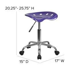Flash Furniture Vibrant Tractor Seat And Chrome Stool, Violet 12 Flash Furniture Vibrant Tractor Seat And Chrome Stool, Violet -Home furniture sp137082405 s7