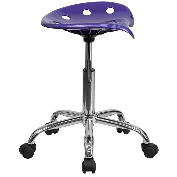 Flash Furniture Vibrant Tractor Seat And Chrome Stool, Violet 8 Flash Furniture Vibrant Tractor Seat And Chrome Stool, Violet - Image 8