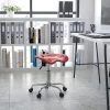 Flash Furniture Vibrant Tractor Seat And Chrome Stool, Wine Red