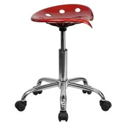 Flash Furniture Vibrant Tractor Seat And Chrome Stool, Wine Red 15 Flash Furniture Vibrant Tractor Seat And Chrome Stool, Wine Red -Home furniture sp137082418 s7