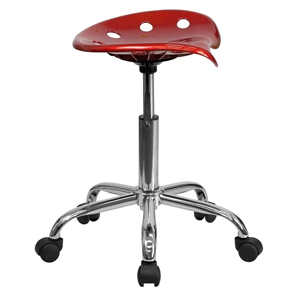 Flash Furniture Vibrant Tractor Seat And Chrome Stool, Wine Red 8 Flash Furniture Vibrant Tractor Seat And Chrome Stool, Wine Red - Image 8