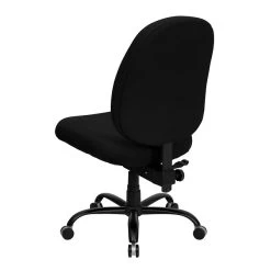 Flash Furniture HERCULES Series Armless Ergonomic Fabric Swivel Big & Tall Executive Office Chair, Black (WL715MGBK) -Home furniture sp137083095 s7