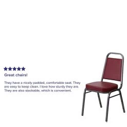 Flash Furniture HERCULES Series Vinyl Trapezoidal Banquet Stack Chair, Burgundy (4FDBHF1SVBY) -Home furniture sp137085384 s7