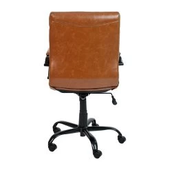 Flash Furniture Whitney Ergonomic LeatherSoft Swivel Mid-Back Executive Office Chair, Brown/Black (GO2286MBRBK) -Home furniture sp137090298 s7