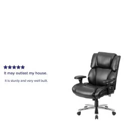Flash Furniture HERCULES Series LeatherSoft Swivel 24/7 Intensive Use Big & Tall Executive Office Chair, Black (GO2149LEA) 11 Flash Furniture HERCULES Series LeatherSoft Swivel 24/7 Intensive Use Big & Tall Executive Office Chair, Black (GO2149LEA) -Home furniture sp137095909 s7