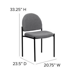 Flash Furniture Fabric Stackable Steel Side Chairs (BT5151GY) -Home furniture sp137096223 s7