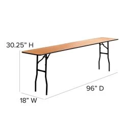 Flash Furniture Training Room Table, 18"D X 96"W, Wood Grain (YT-WTFT18X96-TBL-GG) -Home furniture sp137096987 s7
