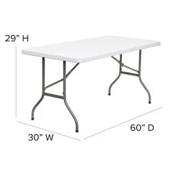 Flash Furniture Folding Table, 60" X 30", White (DAD-YCZ-152-GG) 11 Flash Furniture Folding Table, 60" X 30", White (DAD-YCZ-152-GG) -Home furniture sp137202508 s7
