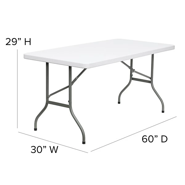 Flash Furniture Folding Table, 60" X 30", White (DAD-YCZ-152-GG) 5 Flash Furniture Folding Table, 60" X 30", White (DAD-YCZ-152-GG) - Image 5