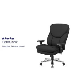 Flash Furniture HERCULES Series Ergonomic Fabric Swivel 24/7 Intensive Use Big & Tall Office Chair, Black (GO2085) -Home furniture sp137203325 s7
