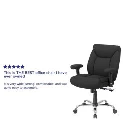 Flash Furniture HERCULES Series Ergonomic Fabric Swivel Big & Tall Tufted Task Office Chair, Black (GO2073F) -Home furniture sp137203421 s7