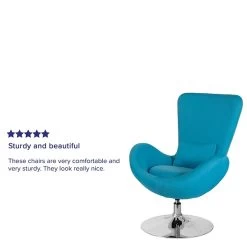 Aqua Fabric Egg Series Reception-Lounge-Side Chair [CH-162430-AQ-FAB-GG] -Home furniture sp137394419 s7