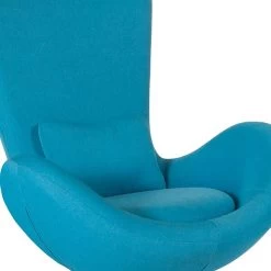 Aqua Fabric Egg Series Reception-Lounge-Side Chair [CH-162430-AQ-FAB-GG] -Home furniture sp137394421 s7