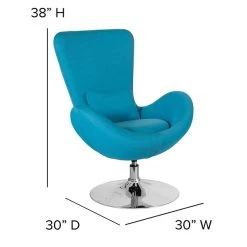 Aqua Fabric Egg Series Reception-Lounge-Side Chair [CH-162430-AQ-FAB-GG] -Home furniture sp137394595 s7