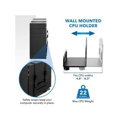 Mount-It! Adjustable Monitor Wall Mount Workstation, Up To 32", Black (MI-7991) -Home furniture sp140538911 s7