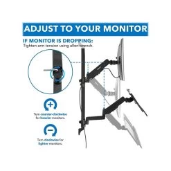 Mount-It! Adjustable Monitor Wall Mount Workstation, Up To 32", Black (MI-7991) -Home furniture sp140538912 s7