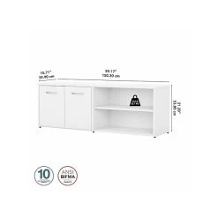 Bush Business Furniture Studio C Low Storage Cabinet With Doors And Shelves, White (SCS160WH) -Home furniture sp143680601 s7