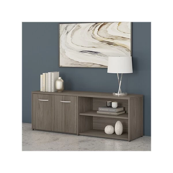 Bush Business Furniture Studio C Low Storage Cabinet With Doors And Shelves, Modern Hickory (SCS160MH) 1 Bush Business Furniture Studio C Low Storage Cabinet With Doors And Shelves, Modern Hickory (SCS160MH)