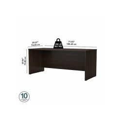 Bush Business Furniture Studio C 72"W Computer Desk, Black Walnut (SCD272BW) -Home furniture sp144158233 s7