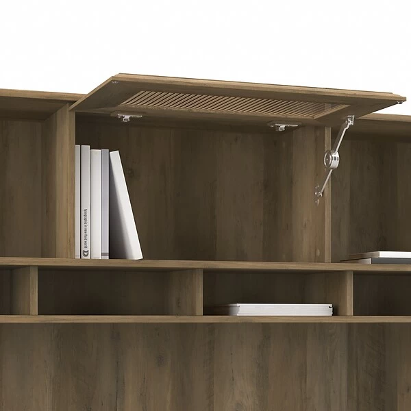 Bush Furniture Cabot 60 "W Desktop Hutch, Reclaimed Pine (WC31531) 4 Bush Furniture Cabot 60 "W Desktop Hutch, Reclaimed Pine (WC31531) - Image 4