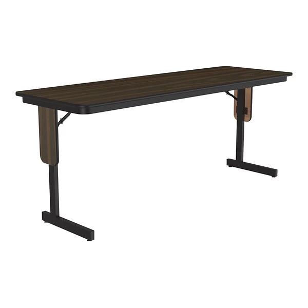 Correll Folding Table, 72" X 24", Black/Walnut (SP2472TF-01) 1 Correll Folding Table, 72" X 24", Black/Walnut (SP2472TF-01)