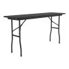 Correll Folding Table, 72" X 18", Black (CF1872TF-07)
