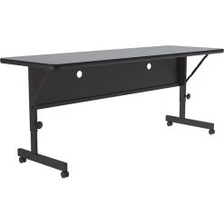 Correll Folding Table, 60" X 24", Black/Gray Granite (FT2460TF-15)