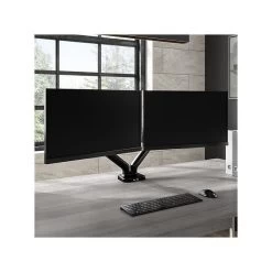 Bush Business Furniture Adjustable Dual Monitor Arm, 17"-32", Satin Black (AC99891-03)