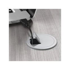 Bush Business Furniture Hybrid 72" W L-Shaped Table Desk With 3-Drawer Mobile File Cabinet Bundle, Platinum Gray (HYB010PGSU) -Home furniture sp148019816 s7