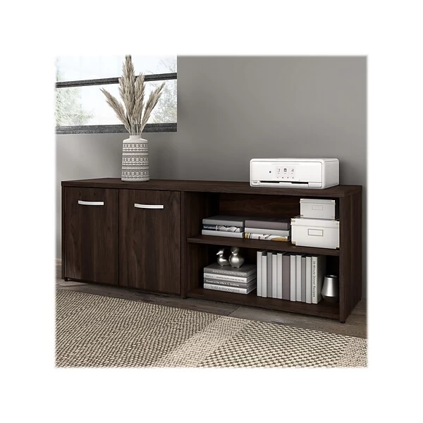 Bush Business Furniture Hybrid 21" Low Storage Cabinet With Doors And Shelves, Black Walnut (HYS160BW-Z) 1 Bush Business Furniture Hybrid 21" Low Storage Cabinet With Doors And Shelves, Black Walnut (HYS160BW-Z)