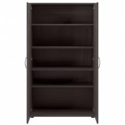 Bush Business Furniture Universal 62" Tall Storage Cabinet With Doors And 5 Shelves, Storm Gray (UNS136SGK) -Home furniture sp150858589 s7