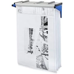 AdirOffice 8'' Steel Blueprint Storage, Large File Drop Lift Wall Rack, Blue (616-BLU)