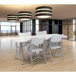 NPS® Heavy Duty Folding Table, 30 X 72, Speckled Gray (4 Pack) (BT30724) -Home furniture sp152706133 s7