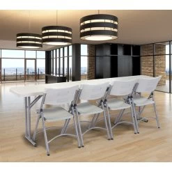 NPS® Heavy Duty Seminar Folding Table, 18 X 96, Speckled Gray (BT1896) 13 NPS® Heavy Duty Seminar Folding Table, 18 X 96, Speckled Gray (BT1896) -Home furniture sp152707605 s7