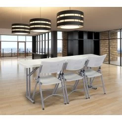 NPS® Heavy Duty Seminar Folding Table, 18 X 72, Speckled Gray (BT1872) -Home furniture sp152707723 s7