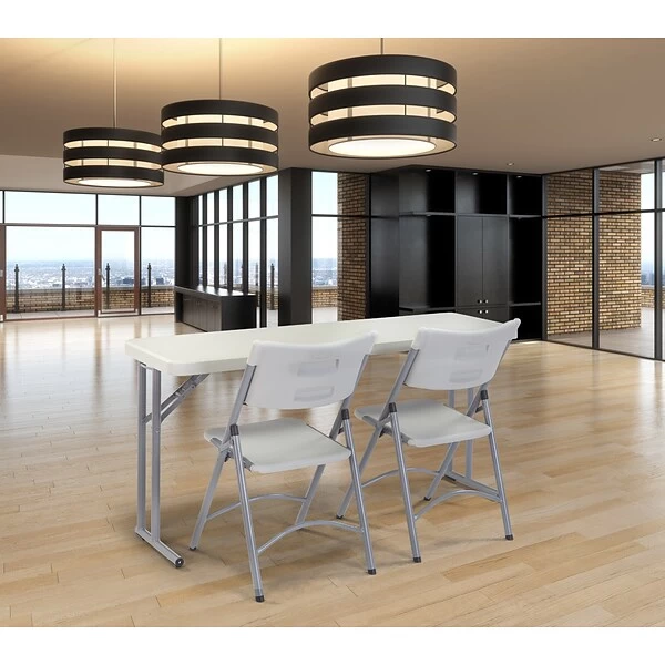 National Public Seating 60" X 18" Folding Table, Gray (BT18601) 7 National Public Seating 60" X 18" Folding Table, Gray (BT18601) - Image 7