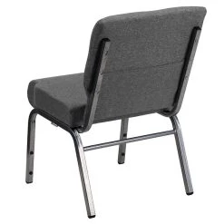 Flash Furniture HERCULES 21'' Church Chairs W/3.75'' Seat Silver Vein Frame (XUCH0221GYSV) -Home furniture sp154567790 s7